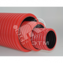 Труба гофрированная двустенная ПЭ гибкая тип 750 с/з красная д63 (100м/уп) (PR15.0045)