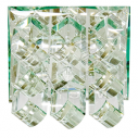 Светильник ИВО-35w 12в JC G5.3 квадратный хром с прозрачным стеклом (1570 хр/прозр.)