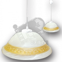 Светильник НСБ-72-60 Maxel 50 Эссе Фиори белый/золотой со шнуром (1005250492)