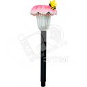 Светильник светодиодный уличный ДТУ Пчела на цветке LEDх1 столб-0.35м солнечная батарея IP44 пластик (GL17)