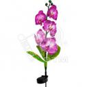 Светильник светодиодный Орхидея фиолетовый 5 белых LED солнечная батарея (PL301 фиолетовый)