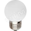 Лампа светодиодная LED 1вт Е27 белый(шар) (LB-37 5LED)