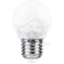 Лампа светодиодная LED 5вт Е27 теплый матовый шар (SBG4505)