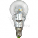 Лампа светодиодная LED 3.5вт Е14 белая (шар) (LB-40 6LED)