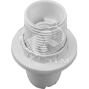 Патрон люстровый пластик с кольцом Е14 белый (71602 NLH-PL-R1)