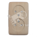 Розетка двойная наружная со шторками с изоляционной пластиной сосна (РА16-144-02)