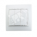 MIRA Выключатель трехклавишный белый с белой вставкой (701-0202-109)