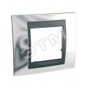 UNICAtop Рамка 1 пост металл (графит/хром ) (MGU66.002.210)