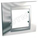 UNICAtop Рамка 1 пост металл хром/алюминий (MGU66.002.010)