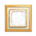Династия Рамка 1 пост латунь полированная белое стекло (1721-838-500)