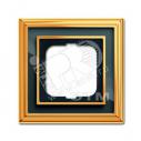 Династия Рамка 1 пост латунь полированная черное стекло (1721-835-500)