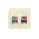 Valena LIFE Лицевая панель для аудиорозетки с пружинными зажимами двойной Слоновая кость (755371)