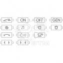 LivingLight Набор вставок для сменных клавиш Axial антрацит (13 вариантов по 5 шт) (L4916KIT)
