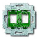 Суппорт для 2 неэкранированных R&M разъемов AVAYA (AT&T / Lucent technologies) Giga Speed PowerSUM MGS 300 BH-xx с зеленым цоколем без распорок (1810-500)