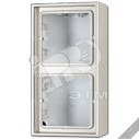 Коробка для накладного монтажа двойная алюминий (AL2582A-L)