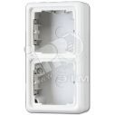 Коробка с рамкой накладная 2 поста белая (CD582AWW)