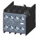 Блок-контакт 4НО: 1НО/1НО/1НО/1НО для контакторов для коммутации электродвигателей типоразмер S00 и S0 пружинные клеммы