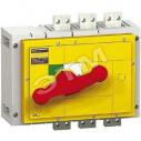 Выключатель-разъединитель INS1600 3п красная рукоятка/желтая панель (31350)
