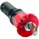 Кнопка CE4K1-10R-02 красная Гриб ф40 2НЗ с ключом (1SFA619552R1051)