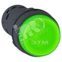 Кнопка подсветка 1НО пружинный возврат зеленая (XB7NW33G1)