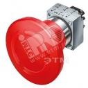 Кнопка круглая 60мм контакты с фиксацией разблокировка вытягиванием красная металлическая