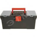 Ящик для инструмента пластиковый 16 (39 х 20 х 17 см) черный. (65528)