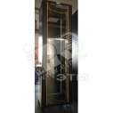 Шкаф напольный 19' 47U 2277x800х800мм передняя стеклянная дверь со стальными перфорированными боковинами черный (RAL 9004) (разобранный) (252628)