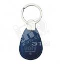 Ключ RF (RFID-125 kHz брелок EM-Marin) Кожаный брелок с тиснением логотипа синий (Ключ VIZIT-RF2.2-06 син)
