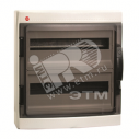 Щит распределительный навесной ЩРн-П-36 (2х18) IP65 пластиковый прозрачная дверь серый (85636)