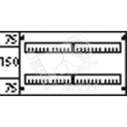 Пластрон с прорезями 2ряда/2 рейки-150мм (AS222)