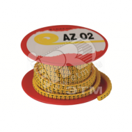 Кольцо маркировочное (6) 1.3-2.5мм. черное на желтом (AZO206BY)