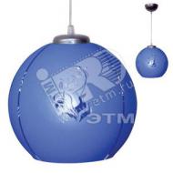 Светильник НСБ-72-60 М50 (Крокус сфера) голубой матовый/шнур прозрачный (1005251239)