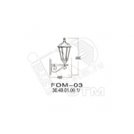 Светильник НБУ-100w E27 IP43 черный вверх матовое стекло FDM-03 Диоген Макси (FDM-03 Ч мат)
