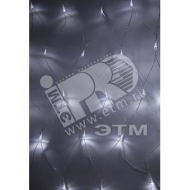 Гирлянда-сеть светодиодная 18х1.5м свечение с динамикой прозрачный провод белый (215-135)