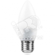 Лампа светодиодная LED 7вт E27 теплый матовая свеча (SBC3707)