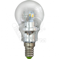 Лампа светодиодная LED 3.5вт Е14 белая (шар) (LB-40 6LED)