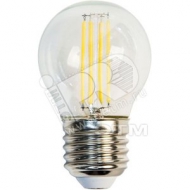 Лампа светодиодная LED 5вт Е27 теплый шар FILAMENT (LB-61)