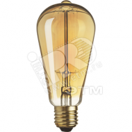 Лампа накаливания декоративная 60вт ST64 230в Е27 винтаж (71957 NI-V)
