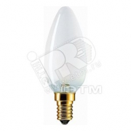 Лампа накаливания декоративная ДС 60вт B35 230в E14 матовая (свеча) (01176350М)