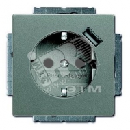 SOLO Розетка USB со шторками серый металлик (метеор) безвинтовые клеммы (2011-0-6180)