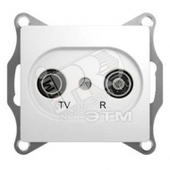 GLOSSA Розетка TV-R одиночная 1DB белый в рамку (GSL000194)