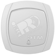 OVAL Кнопка звонка скрытая с символом белый (1152413)