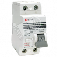 Выключатель дифференциального тока (УЗО) ВД-100 2P 40А/100мА (электромеханическое) EKF PROxima (elcb-2-40-100-em-pro)