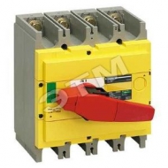 Выключатель-разъединитель INS630 4п красная рукоятка/желтая панель (31135)