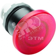 Кнопка MPM1-11R красная (только корпус) Гриб без фиксации с подсветкой 40мм (1SFA611124R1101)