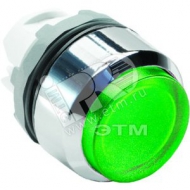 Кнопка MP3-21G зеленая с подсветкой выступающая (1SFA611102R2102)