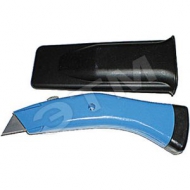 Нож для линолеума усиленный Дельфин Профи, серый, в чехле (10360)