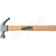 Молоток-гвоздодер, деревянная ручка 16 oz (27 мм) (44627)