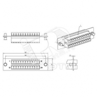 Панель для FO-19B* с 24 LC адаптерами 24 волокна многомод OM3/OM4 120*32 мм адаптеры а аква aqua (48117)