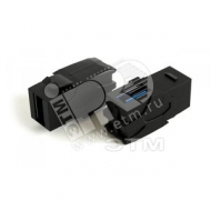 Вставка Keystone Jack проходной адаптер USB 3.0 (Type A) 90град. ROHS черная (251219)